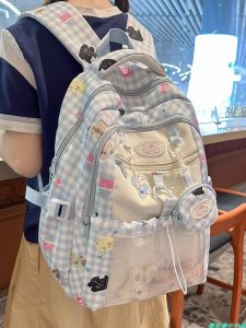 Fresh Style Large Capacity Backpack for Junior And Elementary School Girls Cartoon Cute Double Shoulder Bag Lightweight School Bag