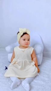 Dress OLIVIA Terusan anak Bayi Perempuan // Dress anak Perempuan bahan adem dan nyaman // Dress Terusan Bayi Korean Style dengan tampilan Elegant