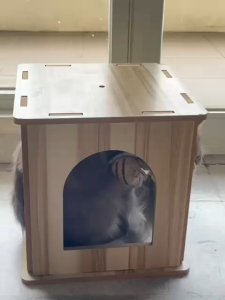 Rumah Kucing Tempat Tidur Cat House Cat Scratcher Rumah Kayu Cat House Cakaran