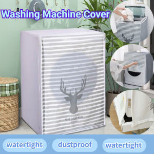 Drum Washing Machine Dust Cover Cartoon Print Transparent Waterproof Covers Household Dust Cloth for Washing Machine