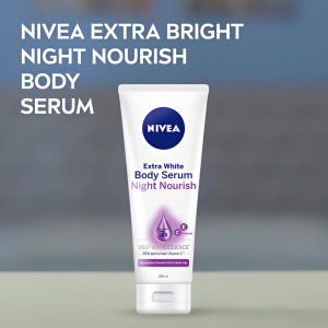 NIVEA Body Serum Extra Bright Night Nourish Vit E 180ml - Merawat & mencerahkan kulit di malam hari