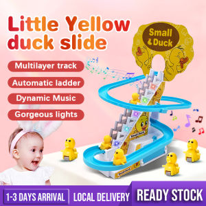 [Ready Stock]Duck Climbing Stairs Track Toy Childrens Electronic Educational Toy Boy Girl Tiktok Mainan Kanak 鸭子爬楼梯玩具