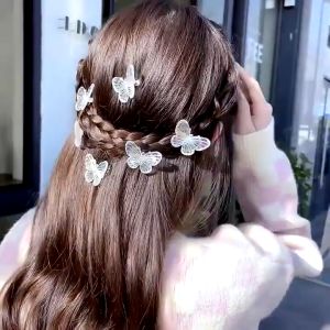 Tooyoo Korean Style 1PCS Colorful Butterfly Clip Side Sweet Girl Clip Banger