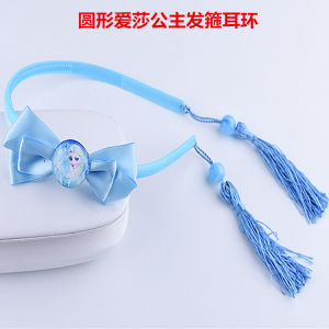 เด็กปลอมต่างหู Hairband แบบบูรณาการ Headwear เจ้าหญิงโซเฟียผ้าผีเสื้อ พลิ้ว หวี Ear Drop อุปกรณ์เสริมผม