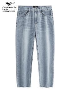 SEPTWOLVES | Quần Jeans Nam Form Dây Thẳng Cảm Giác Mát Lạnh