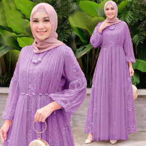 MAXI JAHWARA/GAMIS FASHION WANITA/GAUN MUSLIM/GAMIS VARIASI MUTIARA TEMBAK/GAMIS PESTA KONDANGAN