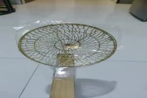 Saringan Mie Ayam Kuningan NO 6 saringan mie ayam reguler gagang bambu kuningan