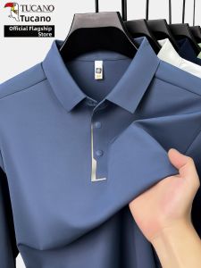 TUCANO | Spring New Mens Polo Shirt Long Sleeve Collar Casual Thin Silk