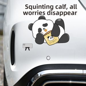 Car Stickers Cartoon Panda Electric Vehicle Body Scratch Covering Waterproof Personalized Creative Decal Auto Decoration