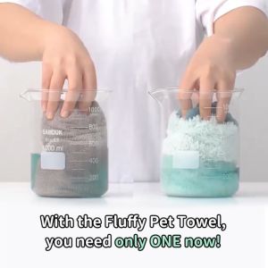 (arrr Store)  Fluffy Pet Towel (super absorbent pet towels)