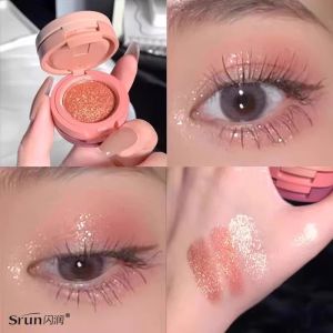 Three-Layer Three-Color Shiny Eye Shadow Palette Sample Matte Earth Tone Long-lasting Non-smudge Cosmetic Tool Eye Makeup