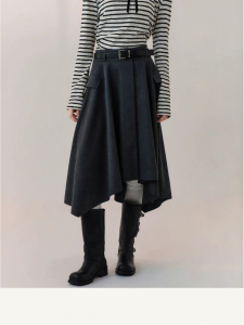AIVEI | Spring Irregular Large Swing Dress Mid-Length