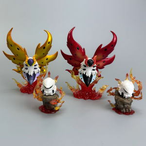 Bandai | Cartoon Pokemon Volcarona Larvesta Evolution Set Anime Figures PVC Statue Collectible Model Toys for Kids Fans Gifts