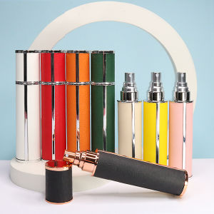 2/3pcs10ml portable travel perfume bottle mini refillable spray bottle artificial leather leak proof cosmetics container