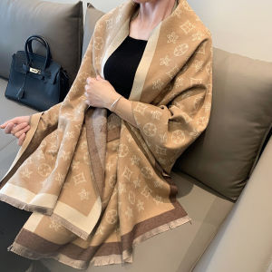 K-style Air-Conditioned Room Shawl Presbyopic Scarf Dual-Use Womens Winter Warm All-Matching Office Cloak Length Thickened Scarf