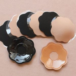 1 Pair Woman Reusable Invisible Self Adhesive Silicone Breast Chest Cover Pasties Pad Petal Mat Stickers Bra Accessories