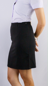 กระโปรงนักศึกษาWurimet ทรงเอ [ฟรีกันกัด] ยืดหยุ่น ซิบหลัง ผ่าหลัง งานไทย แถม 1 กันกัด