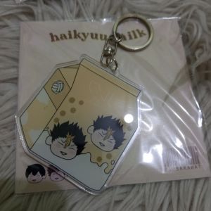 Gantungan Kunci haikyuu ver milk keychain oikawa sugawara tsukisima kageyama hinata