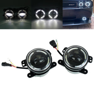 Đèn Sương Mù LED 4 Inch Cho Xe Jeep Wrangler JK Unlimited 2007-2018 Đèn Chiếu Sáng Phía Trước Cản Trước Chất Liệu Nhựa PC/nhôm Đen 12V/24V