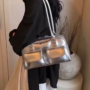 LOEI Maeve Tas Selempang Wanita Retro Glossy Premium Double Pocket 2310