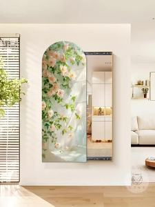 HAOJIUBUJIAN | Push Pull Mirror Decor Flower