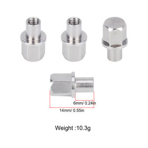 Stainless Steel 12mm Hex Wheel Hub Drive Adaptor Extension Column Nut 12/15/17/20/25mm for 1/10 RC Crawler Car Axial SCX10 Parts