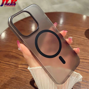 [JLK] 0.5MM Ultra Thin Matte Clear Magnetic Wireless Charge MagSafe Case for iPhone 17 Air 16 15 ProMax 14 Plus 13 12 11 15 Pro Max Translucence Hard PC Cover