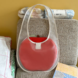 clu Fun and Creative Apple Style Shoulder Bag Japanese Soft Girl Elementary Travel Picnic Photo Bag ulc