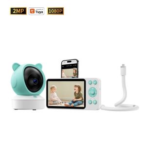 Máy Theo Dõi Trẻ Em Danmini 2.4G HD 1080P Với Chức Năng Xoay PTZ Điều Khiển Từ Xa Qua Ứng Dụng Tuya Màn Hình IPS 5 Inch Đàm Thoại Hai Chiều Tầm Nhìn Ban Đêm