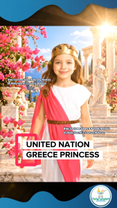 Baby Fourths Couture United Nation Greece Rome Roman Athena Dress Costume for Kids National Attire for UN