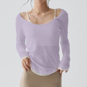 Áo Dài Tay Nữ Nhanh Khô Thể Thao Áo Thun Tập Yoga Thoáng Khí Chạy Bộ Tập Luyện Hàng Đầu Quần Áo Tập Gym Nữ