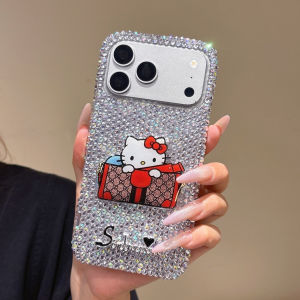 Sanrio | Luxury Diamond Cartoon Hello Kitty Luggage Print Phone Case For iPhone 17 16 15 14 13 12 11 Pro Max Plus Bling Girly Phone Cover
