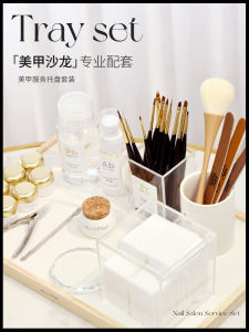 KellyKessa Premium Nail Art Service Tray Set Pen Wash Cup Storage Bucket Press Bottle Simple Style Tool Full Set Cosmetic Tools
