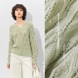 BEIQIANI | French Lace Round Neck Sweater Women