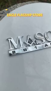 3.5inch High Quality 3D Metal MASON Letter Emblem Freemasonry LOGO