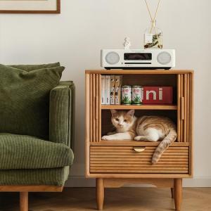 Japanese Style Solid Wood Sideboard Nordic Living Room Storage Cabinet Tea Water Cabinet Bookcase Modern Dining Room Cabinet