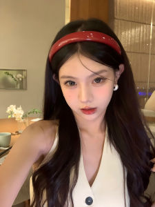 Peach Tea Hong Kong Style Beauty Retro Red Hairband Fashionable Elegant Headwear Accessory for Women Fresh out New Trend