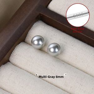 MIXIER | Elegant Pearl Stud Earrings 999 Pure Silver