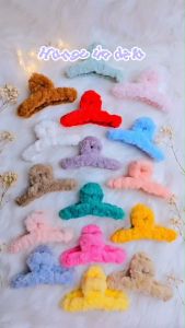 Gắp tóc nơ chéo lông mềm mịn 13cm sang xịn kẹp càng cua phong cách Hàn Quốc cào tóc nữ quốc dân - thương hiệu Vợ Chồng Tôi