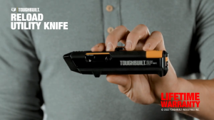 TOUGHBUILT TB-H4S2-03 Reload Utility Knife with 2 Quick-Change Magazines - 15-Blade Auto-Loading Box Cutter - Professional Heavy Duty Hand Tool