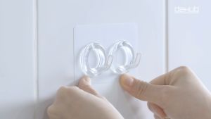 DeHUB Vacuum Pad ตะขออเนกประสงค์ 2 ตะขอ ตะขอติดผนัง แบบไม่ต้องเจาะผนัง ตะขอแขวนติดผนัง ตะขอแขวน ที่แขวนติดผนัง ที่แขวนของ ตะขอแปะผนัง