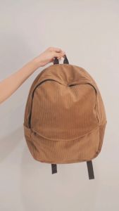 YMG Ransel TWO TONE Corduroy Minimalis Backpack