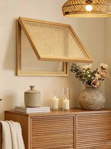 YERUI | Hand-woven Bamboo Rattan Decorative Cover for Meter Box Simple Design