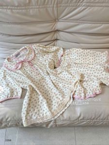SÉT BỘ PYJAMA ĐÙI CỔ SEN HÌNH CỰC XINH IU