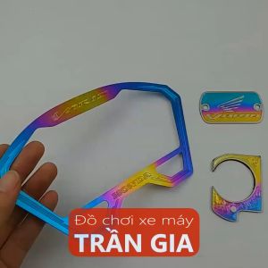 Phụ kiện tem dán Titan gắn Vario 2018 2019 2020 2021 2022 2023 bản 125 150 viền đồng hồ nắp bình nước ổ khóa