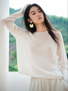 PEACEBIRD | Breathable Seamless Over-Shoulder Loose Cover-up
