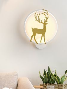 Modern Minimalist Luxury Creative Wall Lamp Deer Head Design for Bedroom Living Room Nordic Style Smart Switch Control LED Light