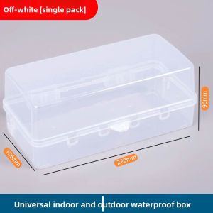 Outdoor Waterproof Power Strip Rainproof Electrical Socket Box No Drilling Required Ideal for Bathroom And Outdoor Use