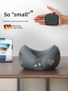 MONLEYTA | Portable Inflatable U-Shaped Pillow Neck Support Pressure Relief Long Distance Travel Plane High Speed Rail Sleep Aid Anti-Snore