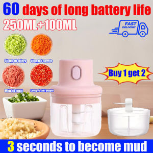 Blender 3 seconds to become mud Wireless blender mini 250ml+100ml with two separate cups Garlic chopper 60 days long standby time Portable blender rechargeable USB Food processor Mixer grinder meat grinder Mini chopper blender Meat grinder捣蒜器